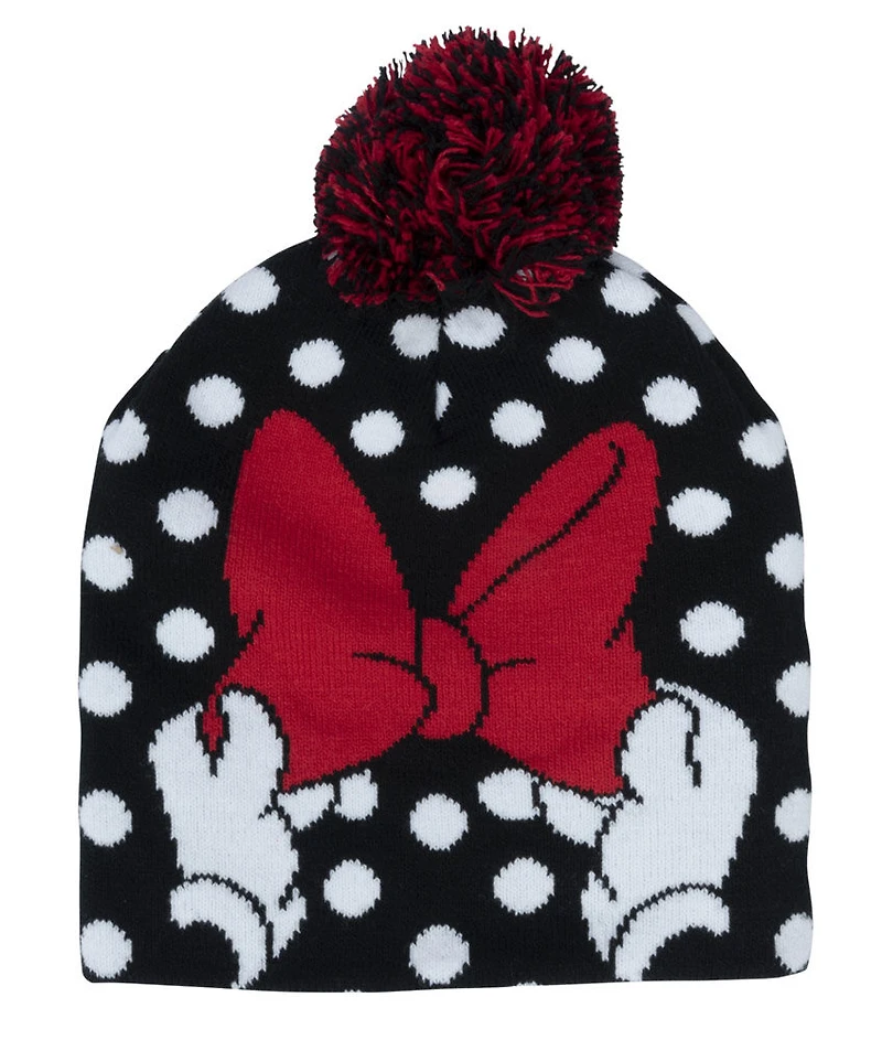 Ensemble Bonnet À Pompon Et Gants Minnie Mouse