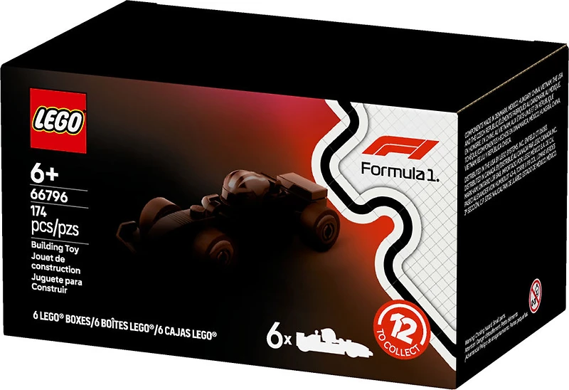 LEGO Voitures de course de F1 à collectionner - Lot de 6, Ensemble de jeu de construction 66796