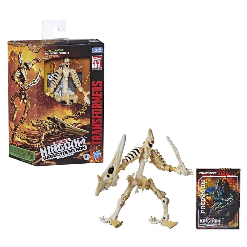 Transformers Generations War for Cybertron: Kingdom, figurine WFC-K25 Wingfinger Fossilizer classe Deluxe
