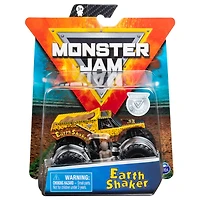 Monster Jam, Monster truck authentique Earth Shaker en métal moulé à l'échelle 1:64, série Crazy Creatures