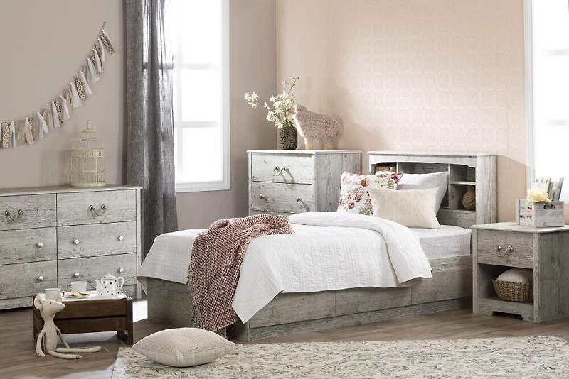 Aviron Tête de lit bibliothèque Simple Pin bord de mer