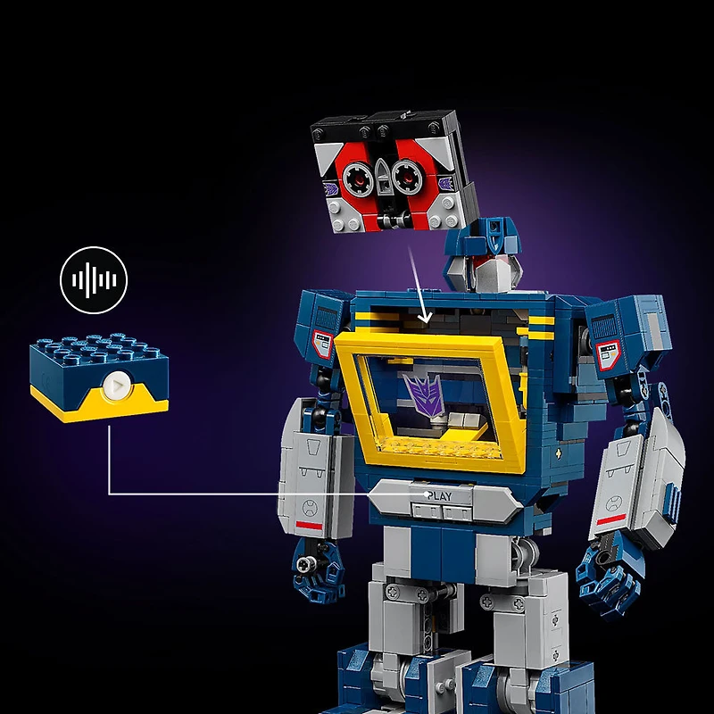 LEGO Icons Transformers: Soundwave Model Kit - Collectible Building Set for Adults, 18+ - 10358