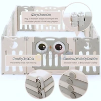 Kidsvip 16 Panels Foldable Playpen - English Edition