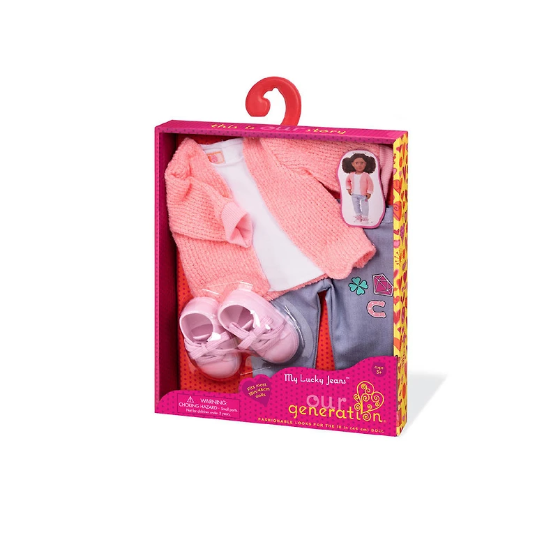 My Lucky Jeans, Our Generation, Tenue avec jean pour poupées de 18 po