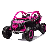 KIDSVIP Can-Am Maverick 2X24V Buggy UTV 4X4 pour enfants et tout-petits avec RC - Rose