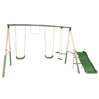 Action 4 Piece Metal Swing Set with Slide Green - R Exclusive