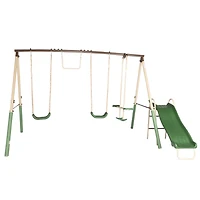 Action 4 Piece Metal Swing Set with Slide Green - R Exclusive