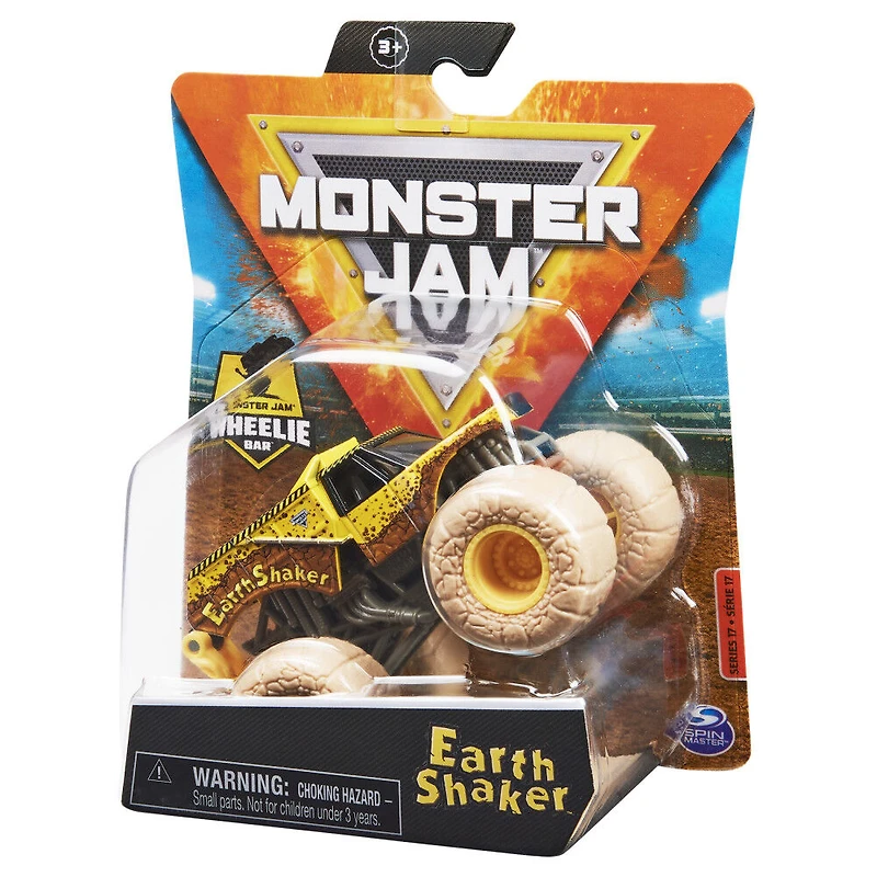 Monster Jam, Monster truck Earth Shaker officiel, véhicule en métal moulé, série Elementals Trucks, échelle 1:64
