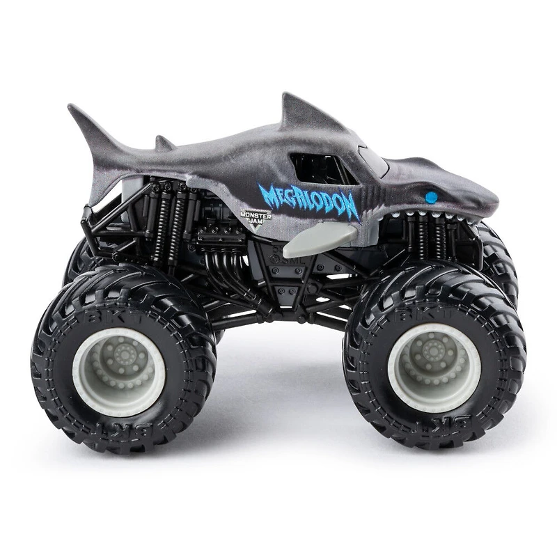 Monster Jam, Official Megalodon Monster Truck, Die-Cast Vehicle, Over Cast Series, 1:64 Scale