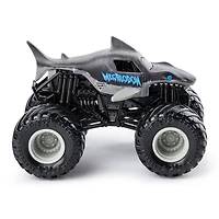 Monster Jam, Official Megalodon Monster Truck, Die-Cast Vehicle, Over Cast Series, 1:64 Scale
