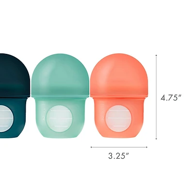 Bouteille en silicone Nursh 4oz, paquet de 3