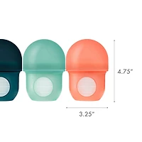 Bouteille en silicone Nursh 4oz, paquet de 3