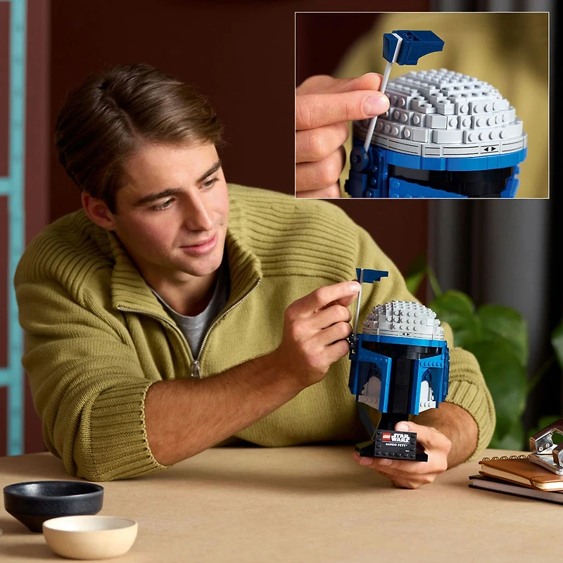 LEGO Star Wars Le casque de Jango Fett , Ensemble de modèle à construire pour adultes 75408