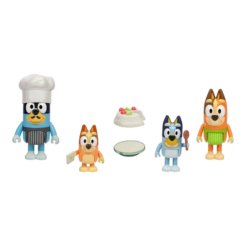 Bluey Jouons Au Chef Figure Pack 4 Pavlova