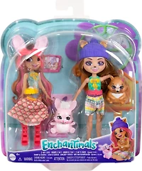 Enchantimals Poupée2 en 1 Lapin et Écureuil, 2animaux, access.
