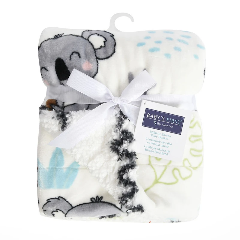 Baby's First by Nemcor Reversible Ultimate Sherpa Baby Blanket