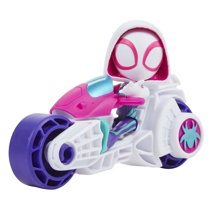 Marvel Spidey et ses Amis Extraordinaires, figurine articulée Ghost-Spider avec moto