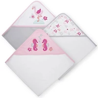 Capes de bains de Koala Baby paquet de 3 rose.