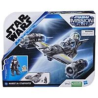 Star Wars Mission Fleet Mando's N-1 Starfighter, Grogu et Mandalorien, jouets Star Wars