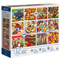 Family 12-Pack of Jigsaw Puzzles, Food
