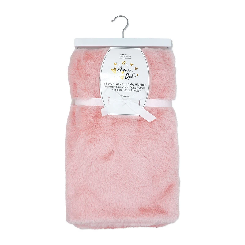 Amor Bebe Faux Fur Plush Blanket
