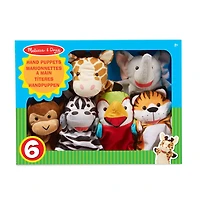 Marionnettes à main Melissa & Doug Safari Buddies, ensemble de 6