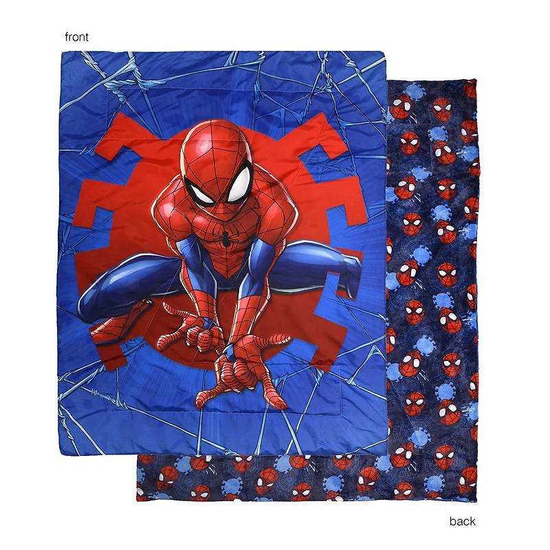 Ensemble de literie 2 Articles Spiderman pour Enfant, comprenant une Couette et une Taie d'Oreiller