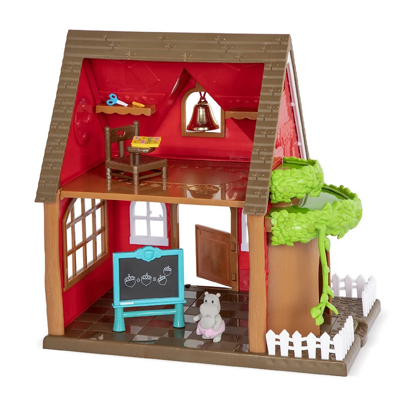 Woodland School House Playset, Woodzeez, Ensemble d'école avec accessoires