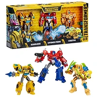 Transformers Buzzworthy Bumblebee Héros de Cybertron Pack de 3 figurines de classe Deluxe, 12,5 cm - Notre exclusivité