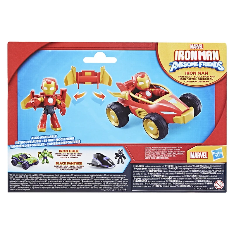 Marvel Iron Man and his Awesome Friends, figurine Iron Man et véhicule Bolide Iron Man