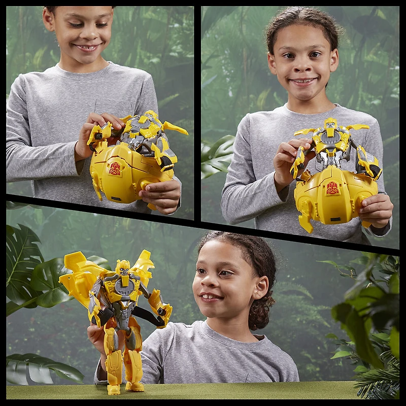 Transformers Toys Transformers: Rise of the Beasts Movie Bumblebee 2-in-1 Converting Mask, 9-inch