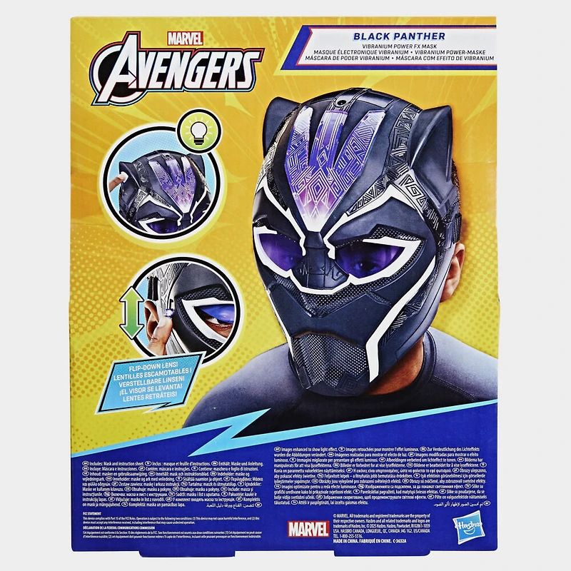 Marvel Avengers, Masque électronique Vibranium Black Panther, jouet de déguisement