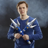 Power Rangers Lightning Collection, Lance de pouvoir du Ranger Bleu Mighty Morphin, article de cosplay premium de collection Billy Cranston