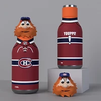 Bouteille en acier inoxydable 3D de 16 onces avec la mascotte des Canadiens de Montréal de la LNH
