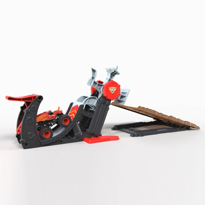 Monster Jam, Coffret Monster truck Bakugan Dragonoid Stunt Dial Set officiel en métal moulé à l'échelle 1:64