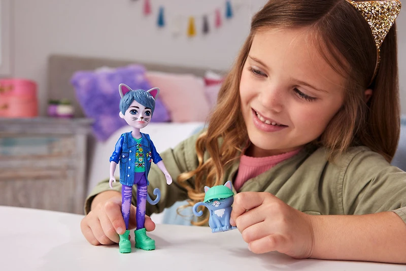 Enchantimals-Cole Chat Gala Enchanté-Poupée et figurine - Notre exclusivité