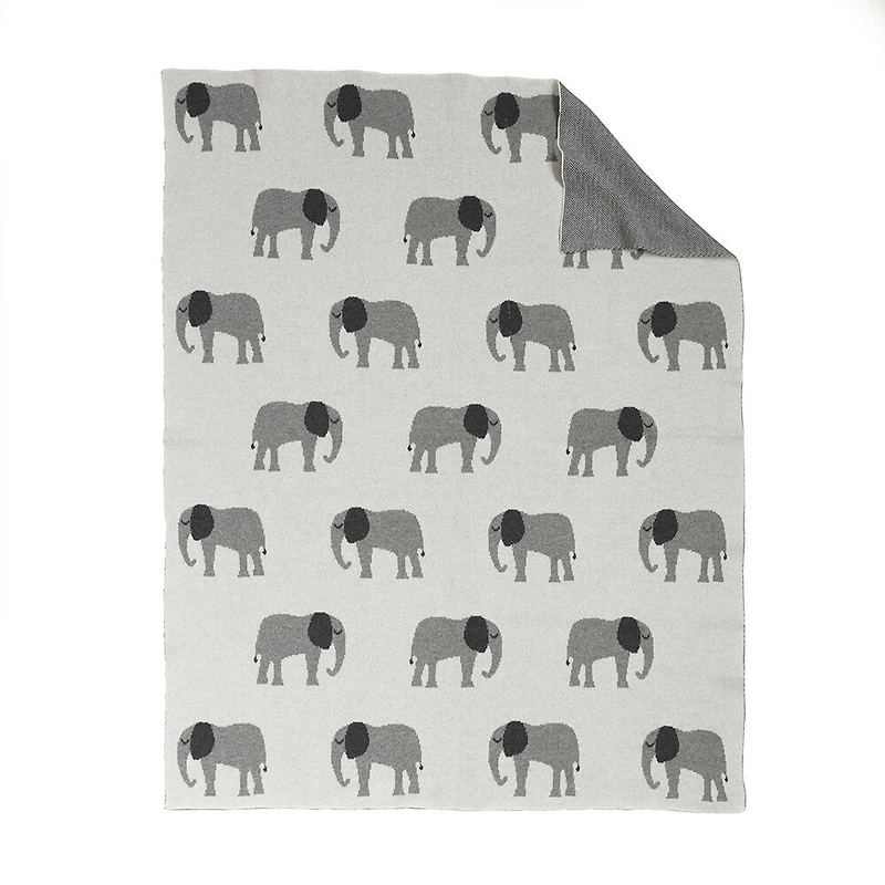 Couverture pour bébé en coton, éléphant