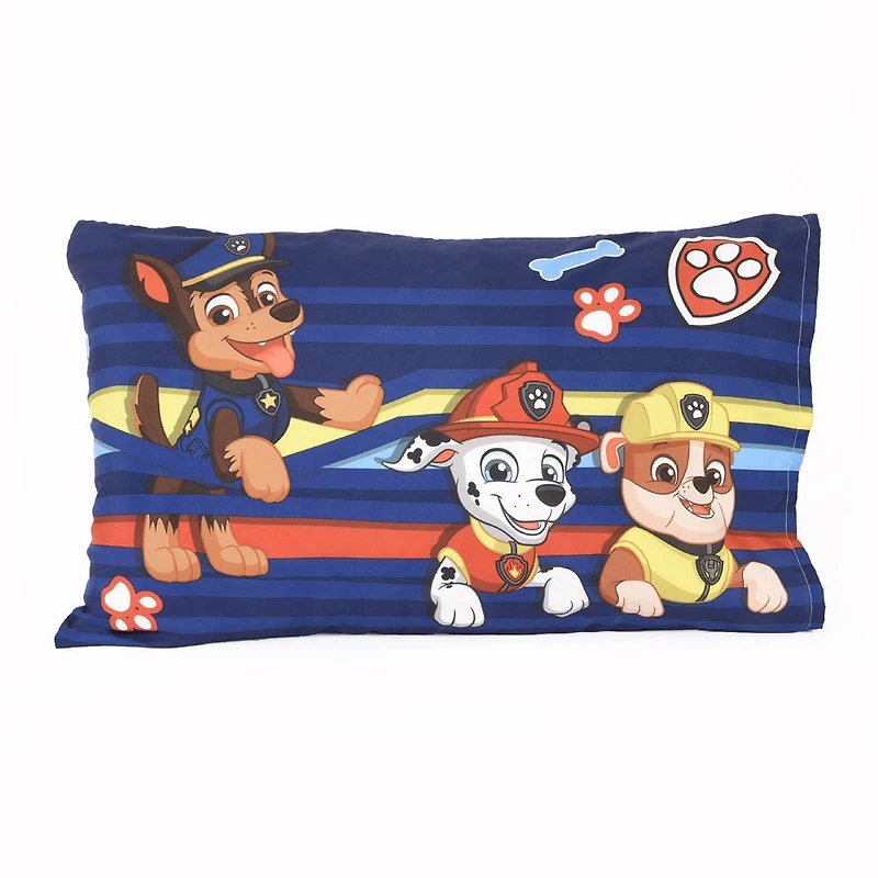Paw Patrol 3 Piece Toddler Bedding Set with Reversible Comforter, Fitted Sheet and Pillowcase by Nemcor