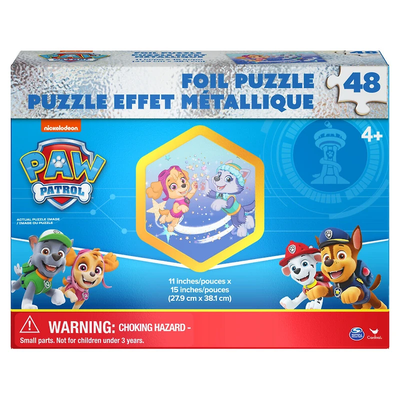 PAW Patrol, Puzzle avec effet métallique de 48 pièces