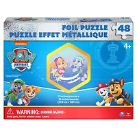 PAW Patrol, Puzzle avec effet métallique de 48 pièces