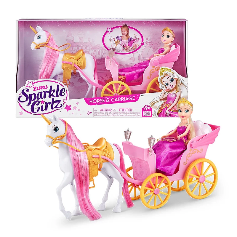 Ensemble de licorne et poupée princesse Sparkle Girlz par ZURU