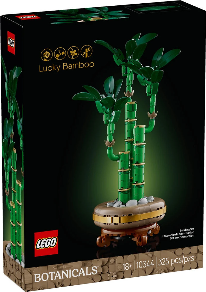 LEGO Botanicals Lucky Bamboo Building Set - Fake, Artificial Plants for Indoor Home Décor - 10344
