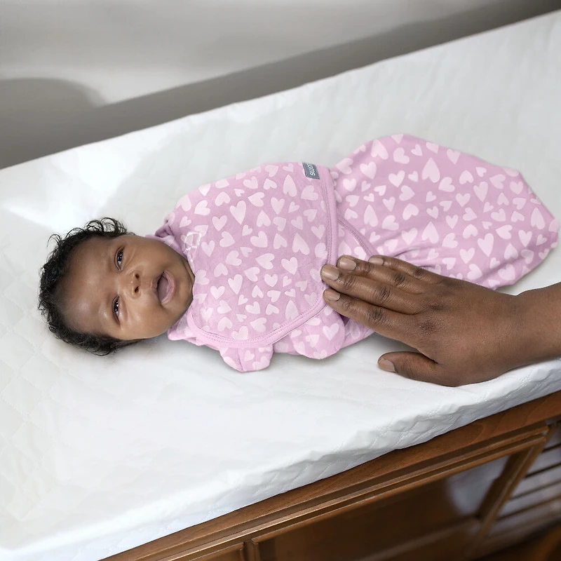 SwaddleMe by Ingenuity Velboa Original Swaddle - Pink Hearts