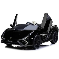 KIDSVIP Voiture autoportée 2 places Lamborghini Sian 4X4 24V sous licence pour enfants avec RC