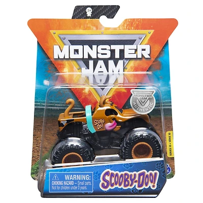 Monster Jam, Monster truck Scooby-Doo officiel, véhicule en métal moulé, série Ruff Crowd, échelle 1:64