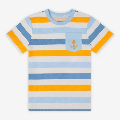 Rococo Haut à manches courte Ancre Blanc