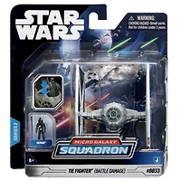 Star Wars Micro Galaxy Squadron 3" Véhicule - TIE Fighter (Battle Damaged)