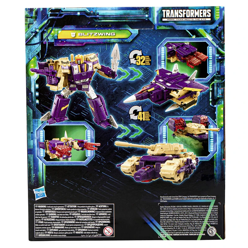 Transformers Generations Legacy Evolution, figurine Blitzwing classe Leader de 17,5 cm