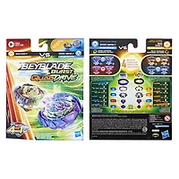 Beyblade Burst QuadDrive, Pack de 2 toupies de compétition Wrath Fafnir F7 et Berserk Linwyrm L7