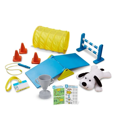 Melissa & Doug Tricks & Training - Ensemble de jeu scolaire pour chiots avec chien en peluche (12 pièces)